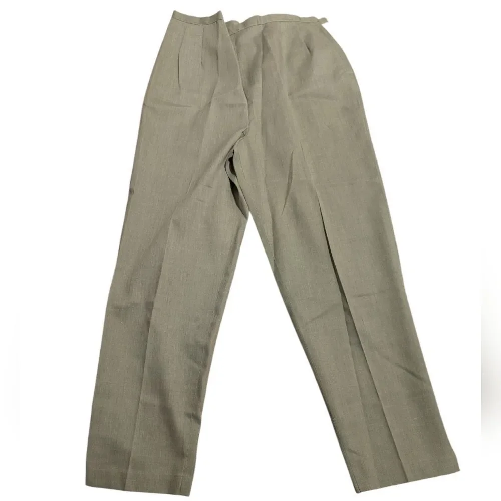 60s Vintage women's green‎ union made high waisted ankle cotton pants nwt